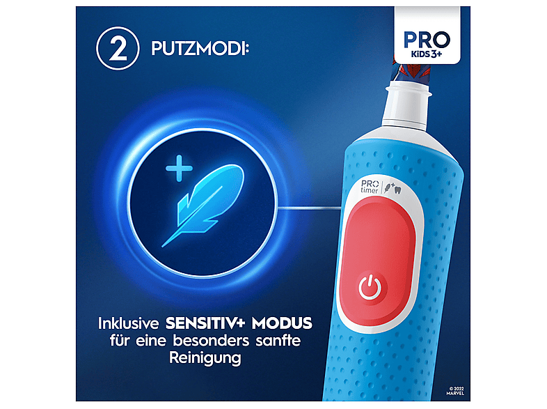 Oral-B Vitality Pro 103 Kids Spiderman, Elektrische Kinderzahnbürste ab 3 Jahren Blau — Foto 3 von 5