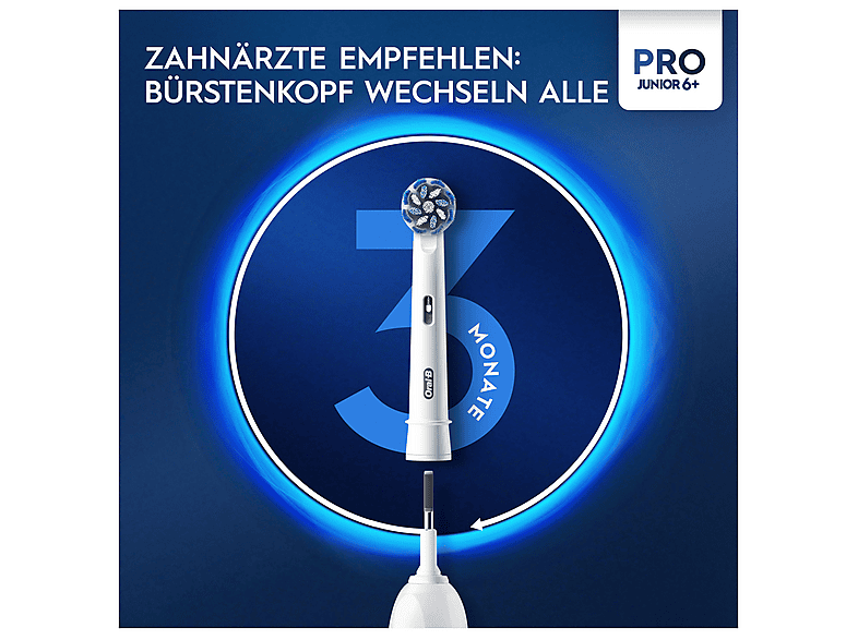 Oral-B Junior Base Elektrische Zahnbürste, für Kinder ab 6 Jahren Purple — Foto 5 von 5