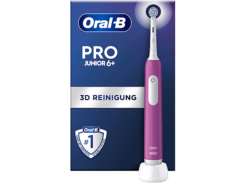 Oral-B Junior Base Elektrische Zahnbürste, für Kinder ab 6 Jahren Purple