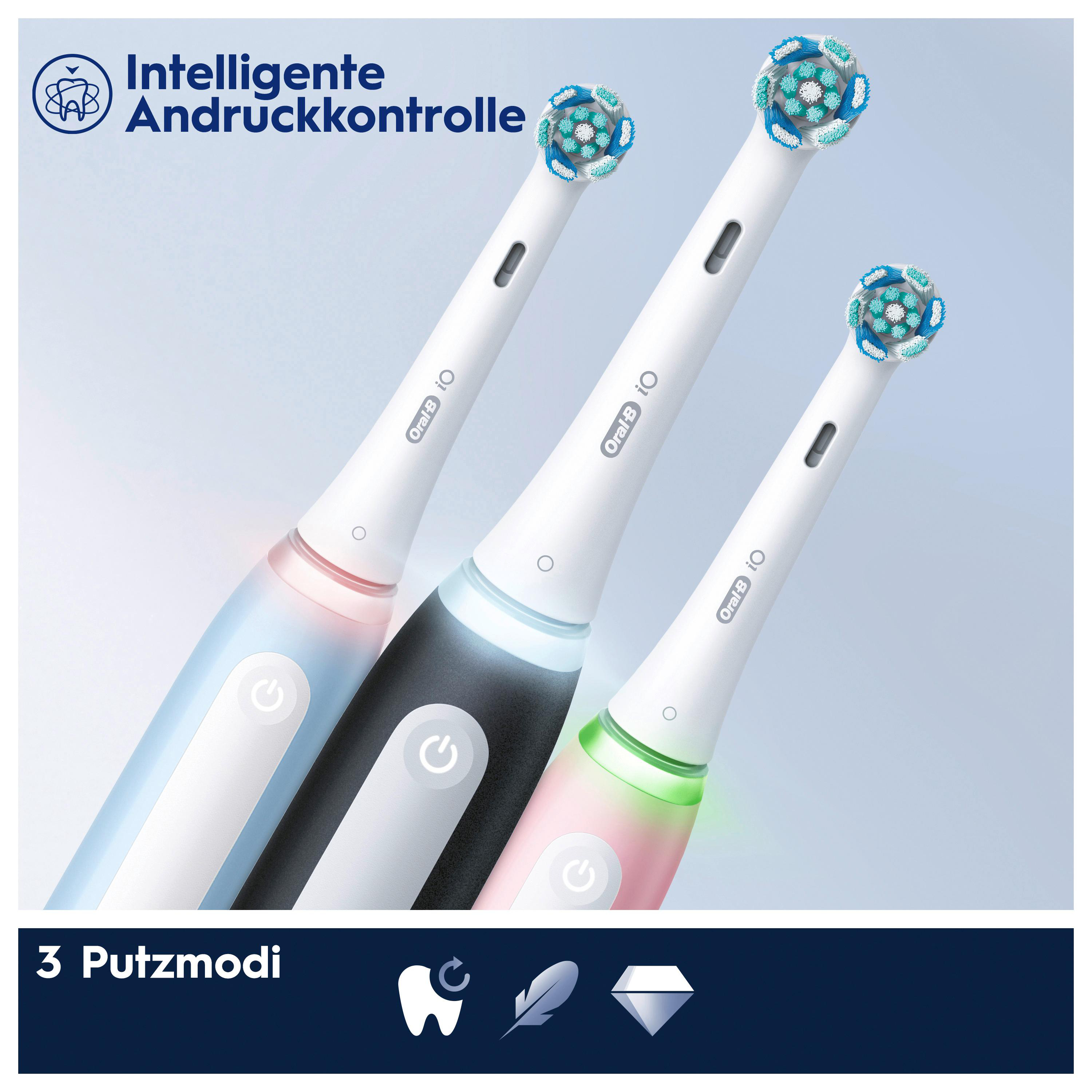 wie benutzt man vibrator ORAL-B iO Series 3n Duopack Elektrische Zahnbürste inkl. Reiseetui Matt  Black/Blush Pink