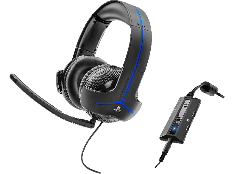 THRUSTMASTER Y300P (PS4 / PS3), Overear Gaming Headset Schwarz/blau