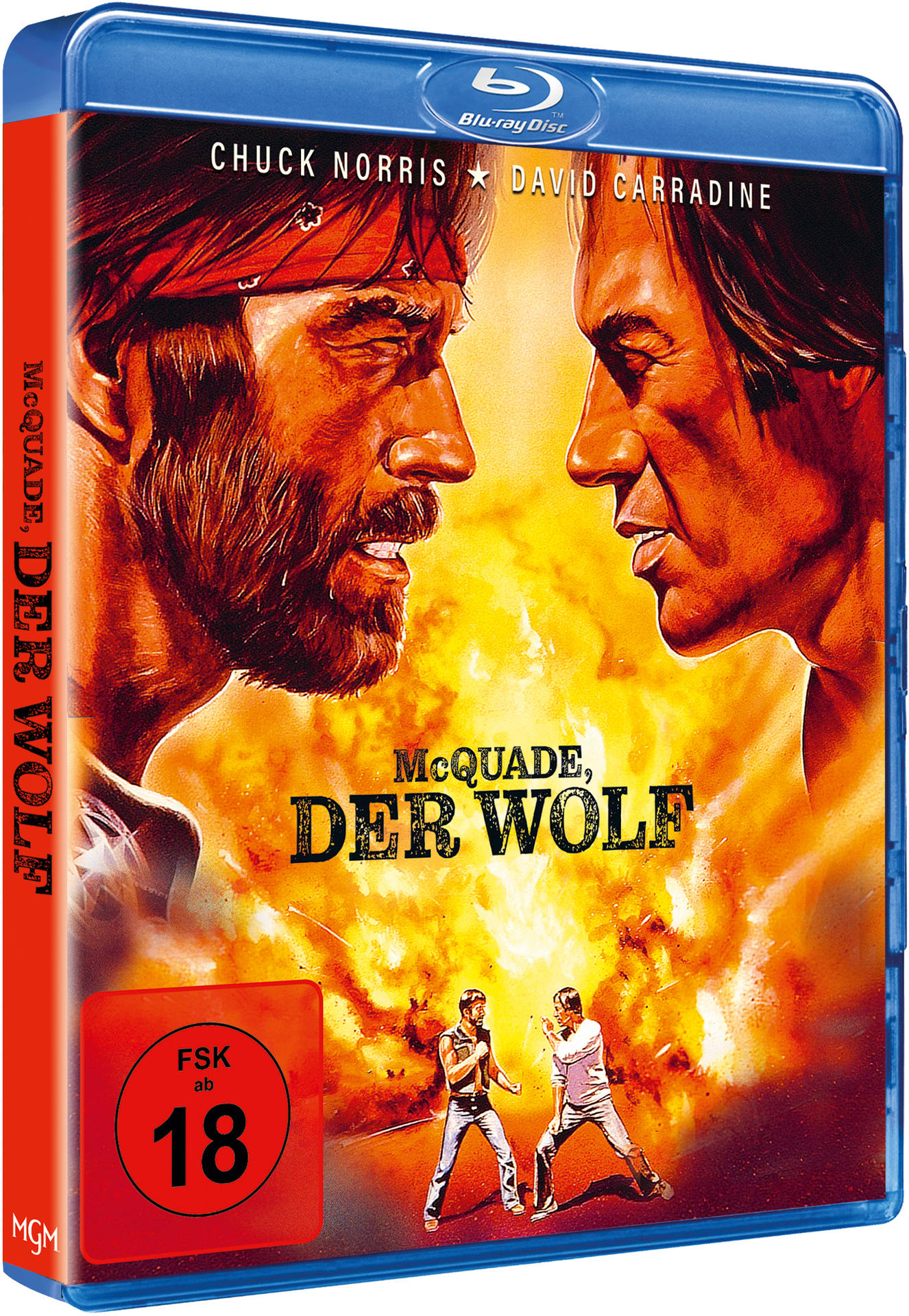 Blu-ray Hülle: Chuck Norris & David Carradine, Explosionen, FSK 18.