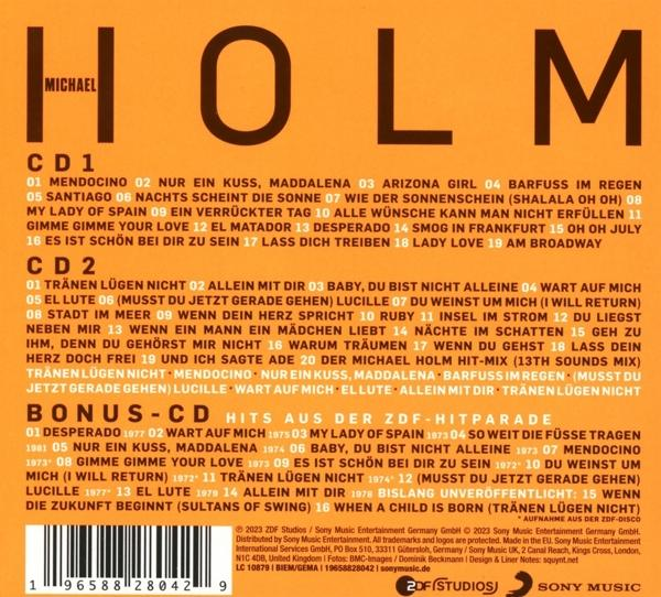 CD-Cover mit Text, Auflistung der Titel und Credits für das Album von Michael Holm.