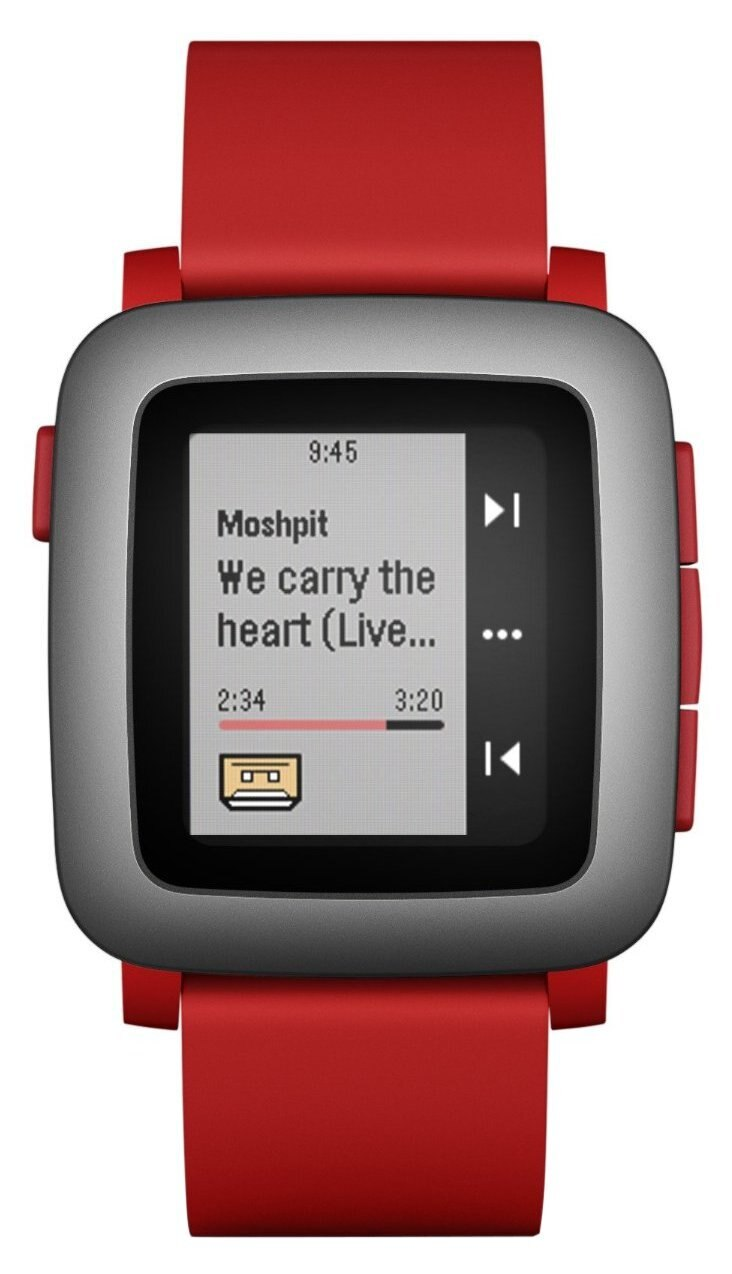 SmartWatch PEBBLE Time Czerwony