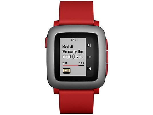 SmartWatch PEBBLE Time Czerwony