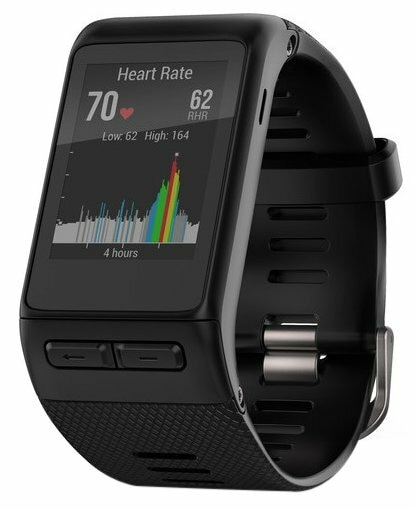 Smartwatch GARMIN Vivoactive HR Czarny (pasek w normalnym rozmiarze)