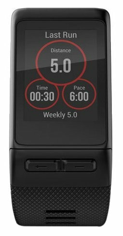 Smartwatch GARMIN Vivoactive HR Czarny (pasek w normalnym rozmiarze)