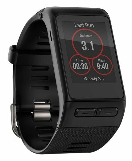 Smartwatch GARMIN Vivoactive HR Czarny (pasek w normalnym rozmiarze)