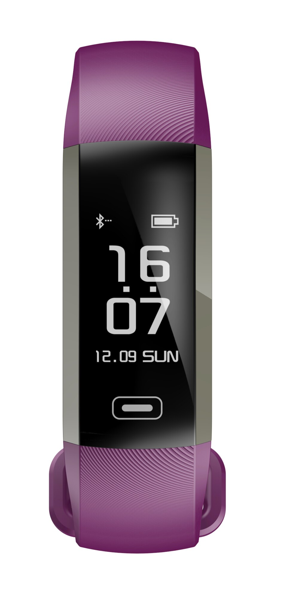 SmartBand MAXCOM Fitgo FW 11 Light Czarny + fioletowy pasek