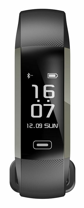 SmartBand MAXCOM Fitgo FW 11 Light Czarny + fioletowy pasek