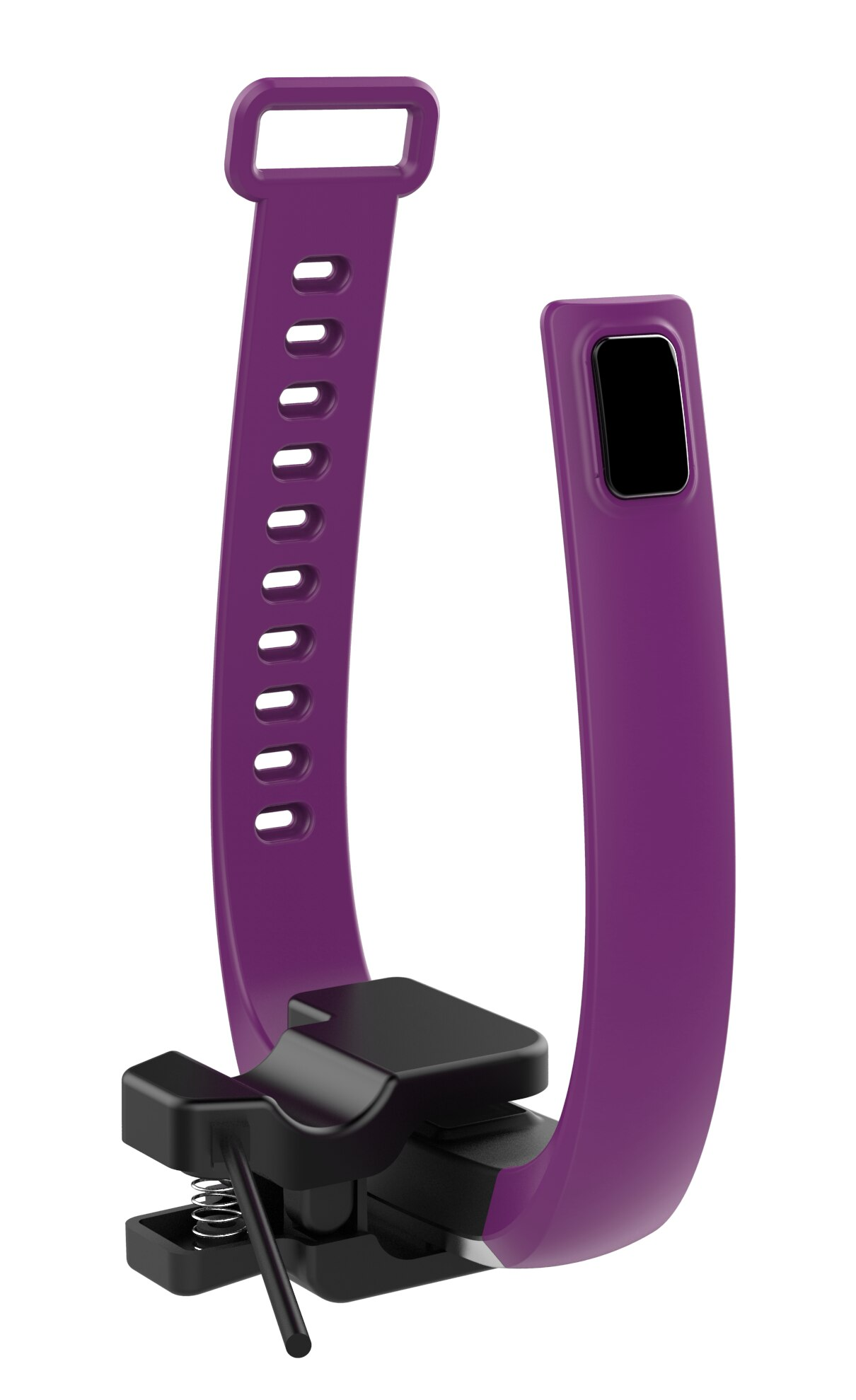 SmartBand MAXCOM Fitgo FW 11 Light Czarny + fioletowy pasek