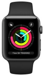 Apple Watch - Apple Watch Series 3 38㎜ APPLE Watch Series 3 38mm Gwiezdna Szarość Czarny (MTF02MP/A
