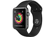 SmartWatch APPLE Watch Series 3 Koperta 42 mm z aluminium w kolorze gwiezdnej szarości paskiem sportowym w kolorze czarnym MTF32MP/A