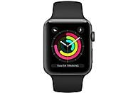 SmartWatch APPLE Watch Series 3 Koperta 42 mm z aluminium w kolorze gwiezdnej szarości paskiem sportowym w kolorze czarnym MTF32MP/A