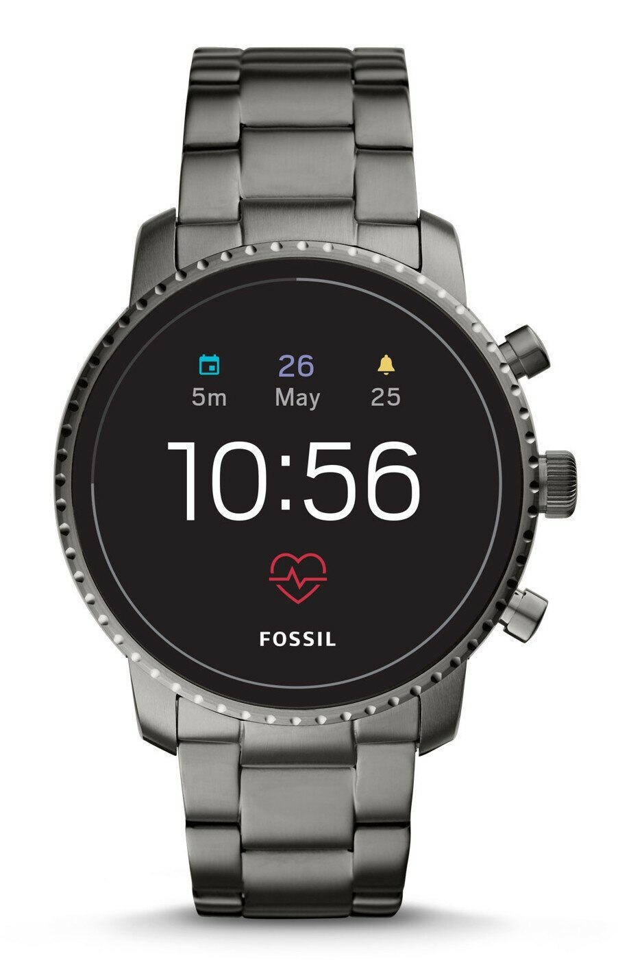 SmartWatch FOSSIL Explorist HR Smoke Stainless Steel FTW4012