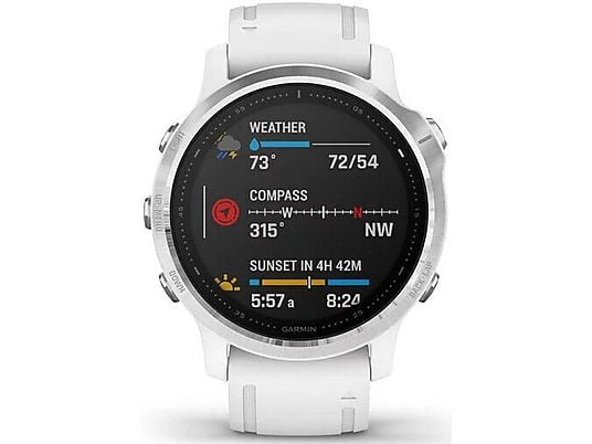 Zegarek sportowy z GPS GARMIN Fenix 6S 42mm Biały z białym paskiem 010-02159-00