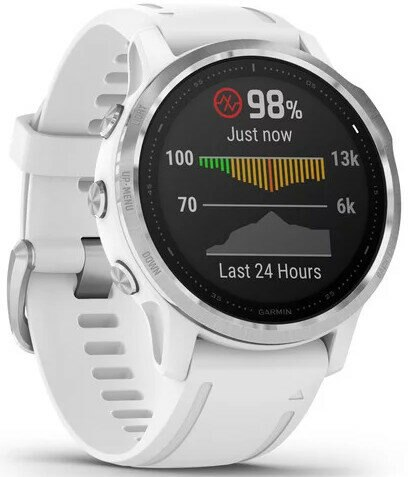 Zegarek sportowy z GPS GARMIN Fenix 6S 42mm Biały z białym paskiem 010-02159-00
