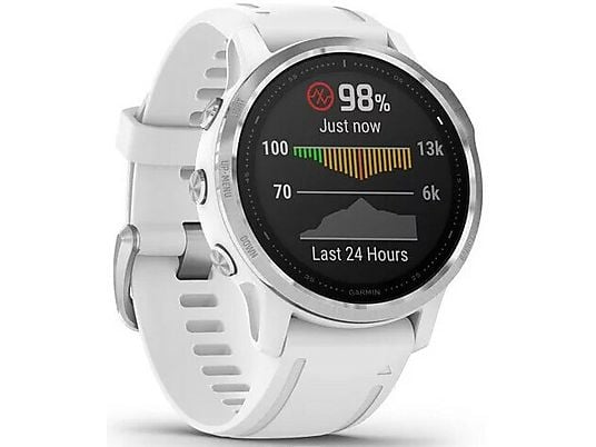 Zegarek sportowy z GPS GARMIN Fenix 6S 42mm Biały z białym paskiem 010-02159-00