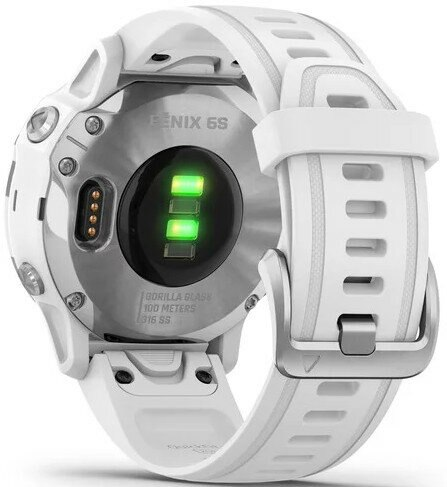 Zegarek sportowy z GPS GARMIN Fenix 6S 42mm Biały z białym paskiem 010-02159-00