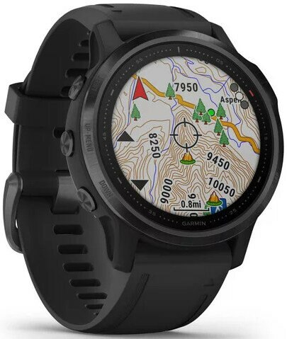Zegarek sportowy z GPS GARMIN Fenix 6S Pro 42mm Czarny z czarnym paskiem 010-02159-14