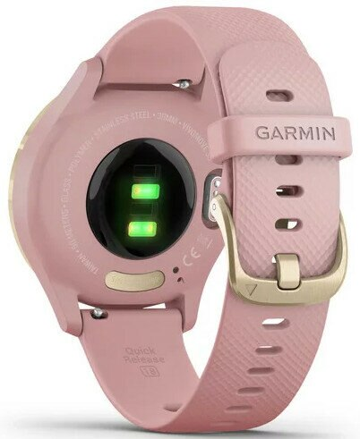 Smartwatch GARMIN Vivomove 3S 39 mm Jasnozłota ramka ze stali nierdzewnej z ciemnoróżową kopertą i silikonowym paskiem 010-02238-21