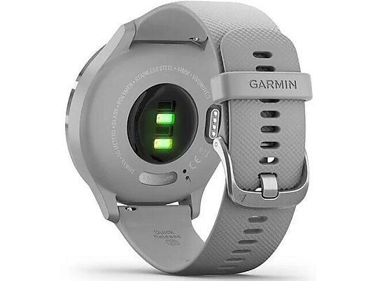 Smartwatch GARMIN Vivomove 3 44 mm Srebrna ramka ze stali nierdzewnej z szarą kopertą i silikonowym paskiem 010-02239-20