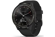 Smartwatch GARMIN Vivomove 3 44 mm Niebieskoszara ramka ze stali nierdzewnej z czarną kopertą i silikonowym paskiem 010-02239-21