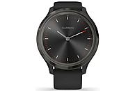 Smartwatch GARMIN Vivomove 3 44 mm Niebieskoszara ramka ze stali nierdzewnej z czarną kopertą i silikonowym paskiem 010-02239-21