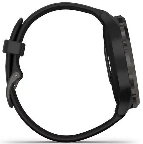 Smartwatch GARMIN Vivomove 3 44 mm Niebieskoszara ramka ze stali nierdzewnej z czarną kopertą i silikonowym paskiem 010-02239-21