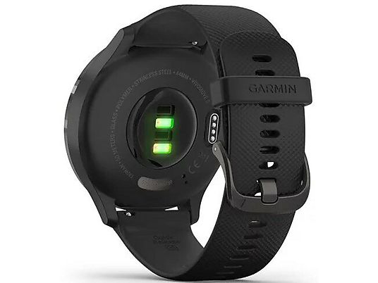 Smartwatch GARMIN Vivomove 3 44 mm Niebieskoszara ramka ze stali nierdzewnej z czarną kopertą i silikonowym paskiem 010-02239-21