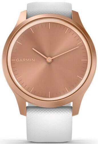 Smartwatch GARMIN Vívomove Style 42 mm Różowozłota aluminiowa koperta z białym silikonowym paskiem 010-02240-20