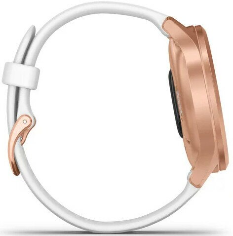 Smartwatch GARMIN Vívomove Style 42 mm Różowozłota aluminiowa koperta z białym silikonowym paskiem 010-02240-20