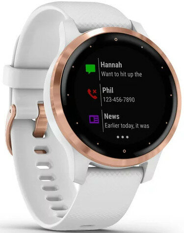 Smartwatch GARMIN Vivoactive 4s 40 mm Biały z różowozłotym zapięciem 010-02172-23