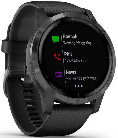 Smartwatch GARMIN Vivoactive 4 45 mm Czarny z popielatym paskiem 010-02174-13
