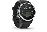 Zegarek sportowy z GPS GARMIN Fenix 6S Solar 42mm Srebrny z czarnym paskiem 010-02409-00