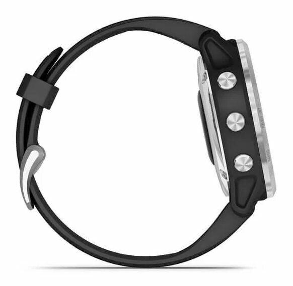 Zegarek sportowy z GPS GARMIN Fenix 6S Solar 42mm Srebrny z czarnym paskiem 010-02409-00