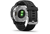 Zegarek sportowy z GPS GARMIN Fenix 6S Solar 42mm Srebrny z czarnym paskiem 010-02409-00