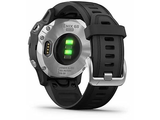 Zegarek sportowy z GPS GARMIN Fenix 6S Solar 42mm Srebrny z czarnym paskiem 010-02409-00