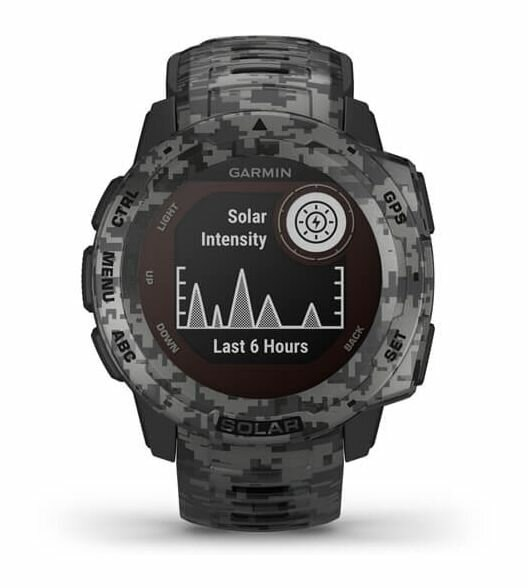 Zegarek GPS GARMIN Instinct Solar - Camo Edition Grafitowy moro 010-02293-05
