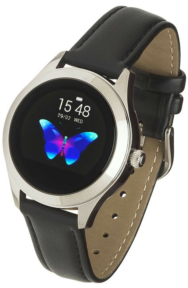 SmartWatch GARETT Women Tiffany M Czarny skórzany