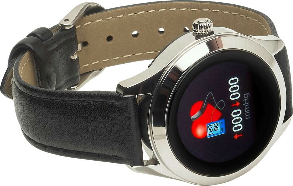 SmartWatch GARETT Women Tiffany M Czarny skórzany