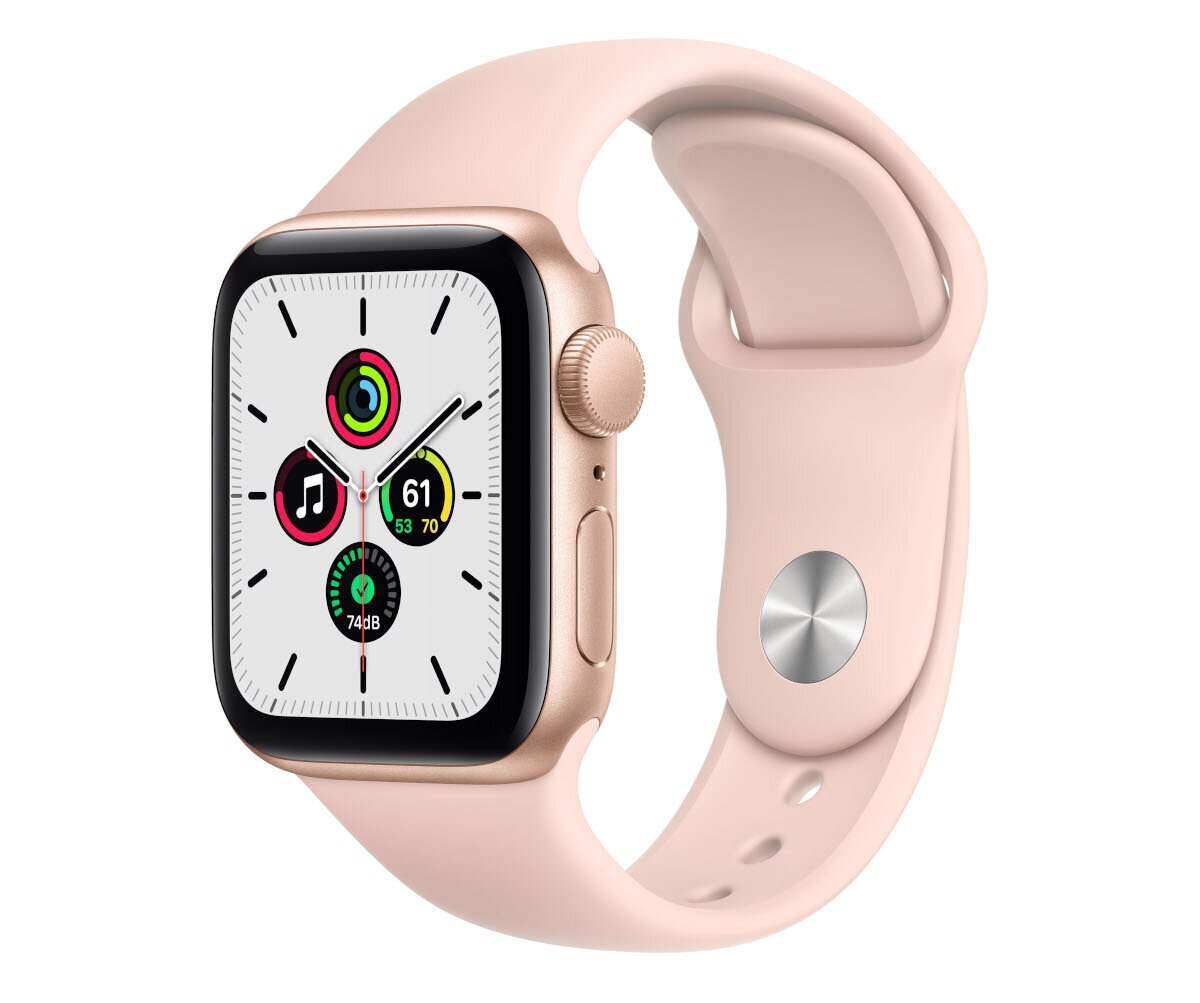SmartWatch APPLE Watch SE GPS Koperta 40 mm z aluminium w kolorze złotym z paskiem sportowym w kolorze piaskowego różu MYDN2WB/A