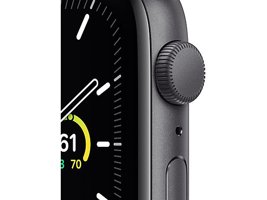 SmartWatch APPLE Watch SE GPS Koperta 44 mm z aluminium w kolorze gwiezdnej szarości z paskiem sportowym w kolorze czarnym MYDT2WB/A
