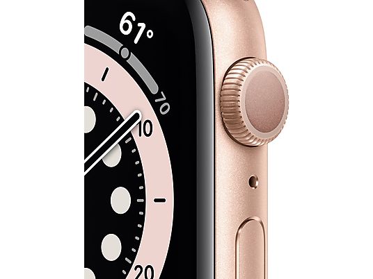 SmartWatch APPLE Watch Series 6 GPS Koperta 44 mm z aluminium w kolorze złotym z paskiem sportowym w kolorze piaskowego różu M00E3WB/A