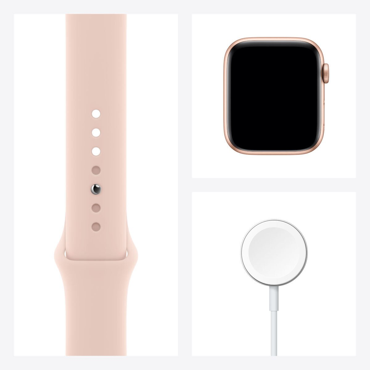 SmartWatch APPLE Watch Series 6 GPS Koperta 44 mm z aluminium w kolorze złotym z paskiem sportowym w kolorze piaskowego różu M00E3WB/A