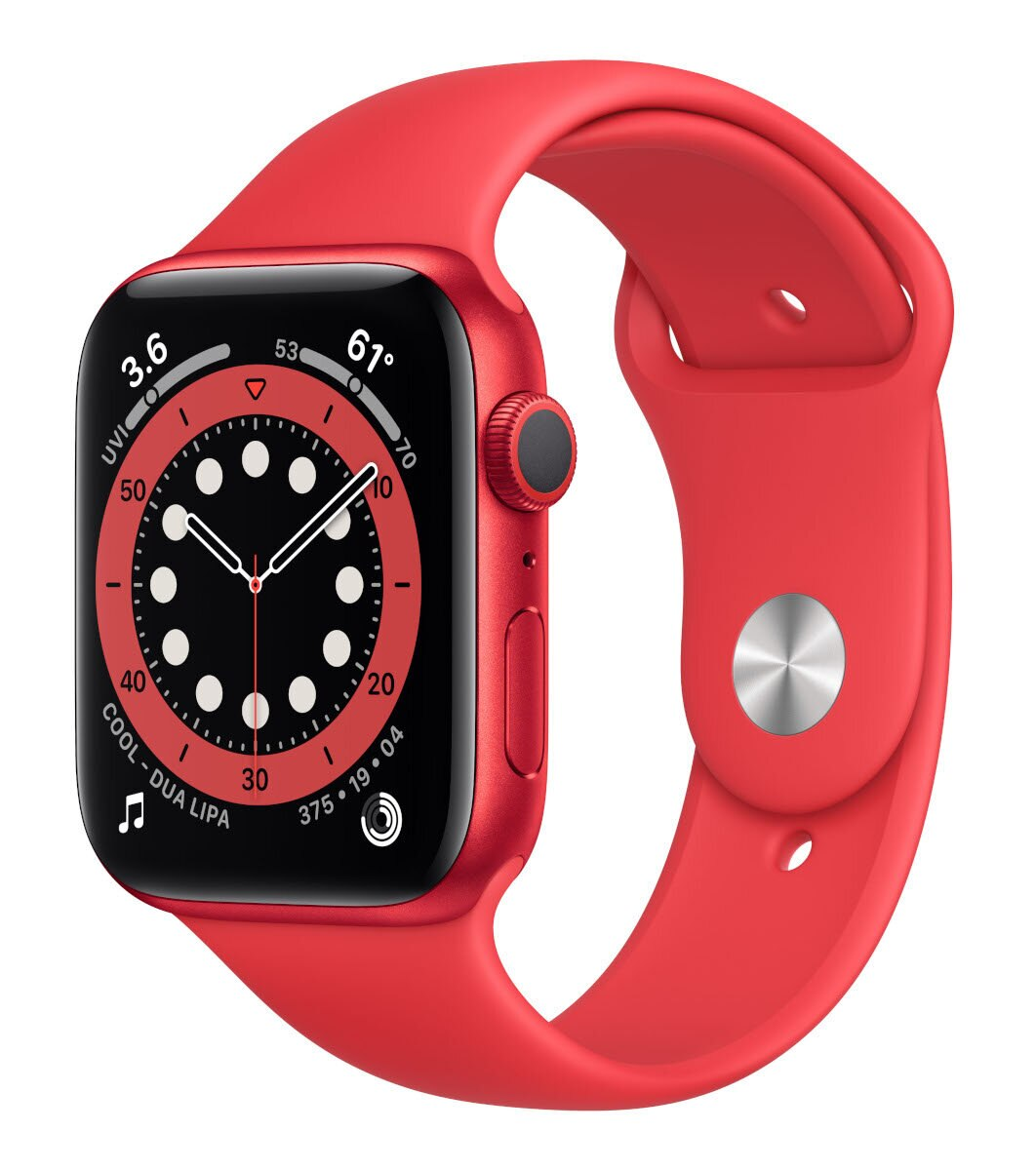 SmartWatch APPLE Watch Series 6 GPS Koperta 44 mm z aluminium w kolorze PRODUCT(RED) z paskiem sportowym w kolorze PRODUCT(RED) M00M3WB/A