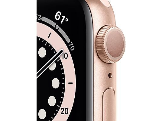 SmartWatch APPLE Watch Series 6 GPS Koperta 40 mm z aluminium w kolorze złotym z paskiem sportowym w kolorze piaskowego różu MG123WB/A