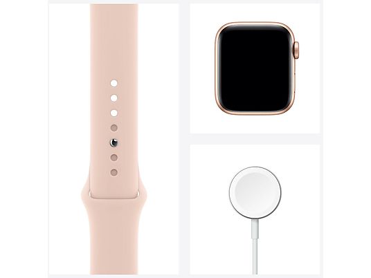 SmartWatch APPLE Watch Series 6 GPS Koperta 40 mm z aluminium w kolorze złotym z paskiem sportowym w kolorze piaskowego różu MG123WB/A