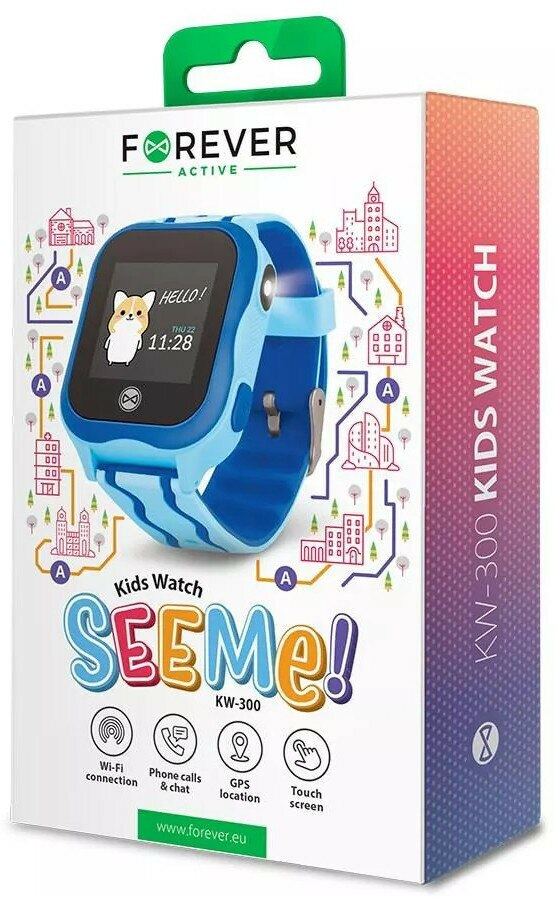 SmartWatch dla dzieci FOREVER TF1 See Me KW-300 Niebieski
