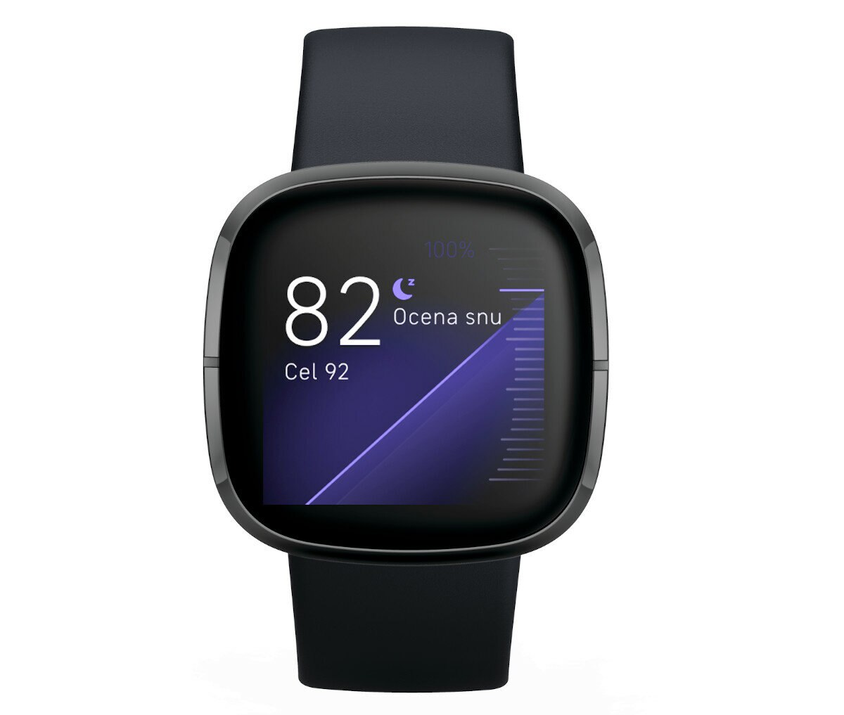 SmartWatch FITBIT Sense Czarny (Carbon/Graphite Stainless Steel)